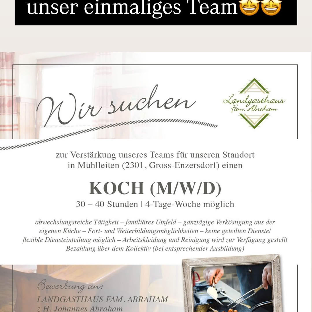 Koch (m/w/d) — Gross-Enzersdorf, Niederösterreich