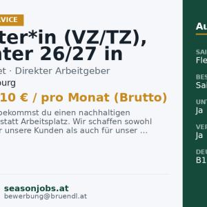 Bootfitter*in (VZ/TZ), für Winter 26/27 in Saalbach — Saalbach, Salzburg