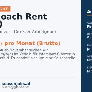 Sales Coach Rent (m/w/d) — Sölden, Tirol