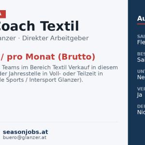 Sales Coach Textil — Sölden, Tirol