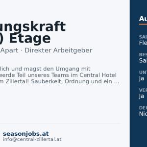 Reinigungskraft (m/w/d) Etage — Fügen, Tirol