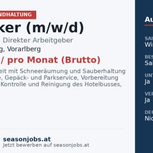 Caretaker (m/w/d) — Lech am Arlberg, Vorarlberg