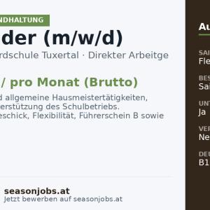 Allrounder (m/w/d) — Tux, Tirol