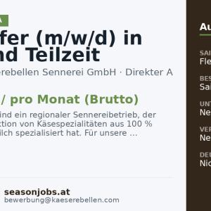 Verkäufer (m/w/d) in Voll- und Teilzeit — Sulzberg, Tirol