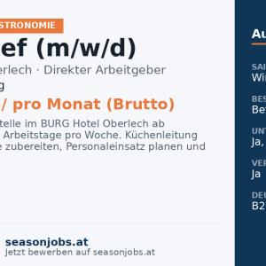 Souschef (m/w/d) — Lech, Vorarlberg