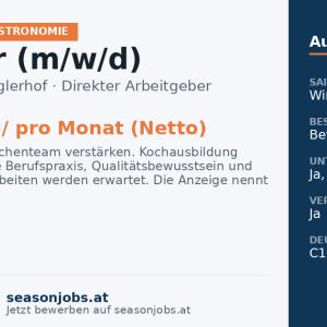 Saucier (m/w/d) — Ischgl, Tirol
