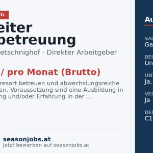 Mitarbeiter Kinderbetreuung (m/w/d) — Diex, Kärnten