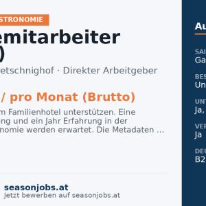 Servicemitarbeiter (m/w/d) — Diex, Kärnten