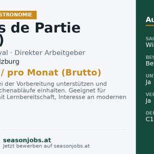 Commis de Partie (m/w/d) — Obertauern, Salzburg