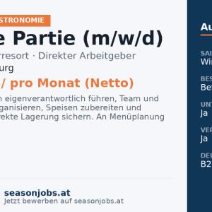 Chef de Partie (m/w/d) — Leogang, Salzburg