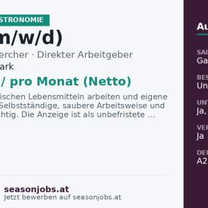 Koch (m/w/d) — Murau, Steiermark