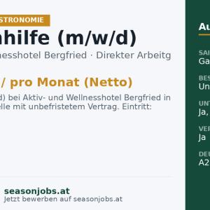 Küchenhilfe (m/w/d) — Tux, Tirol