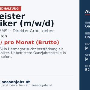 Hausmeister /-techniker (m/w/d) — Hermagor, Kärnten