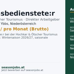 Stationsbedienstete:r — Göstling an der Ybbs, Niederösterreich