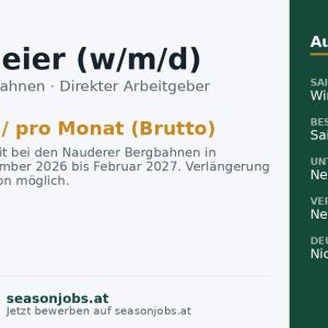 Beschneier (w/m/d) — Nauders, Tirol