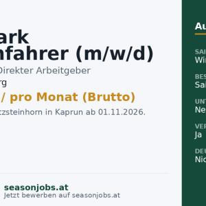 Snowpark Raupenfahrer (m/w/d) — Kaprun, Salzburg