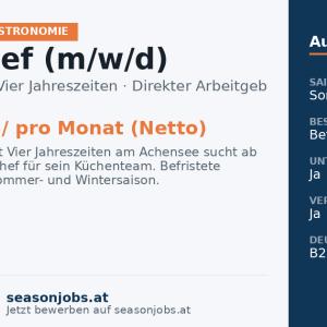Souschef (m/w/d) — Maurach, Tirol