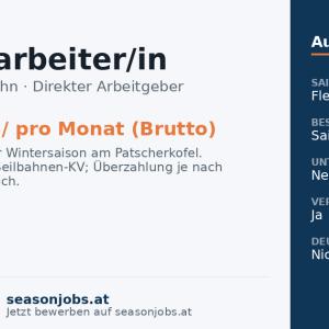 Liftmitarbeiter/in — Igls, Tirol