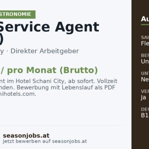 Guest Service Agent (m/w/d) — Wien, Wien