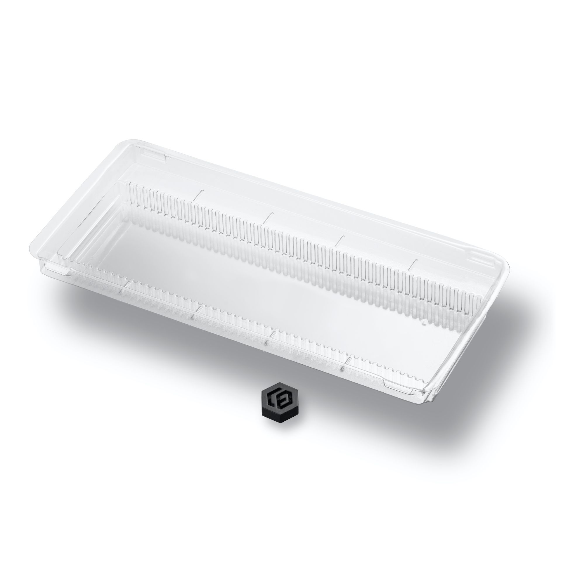 Weiße Tiefzieheinlage aus Kunststoff