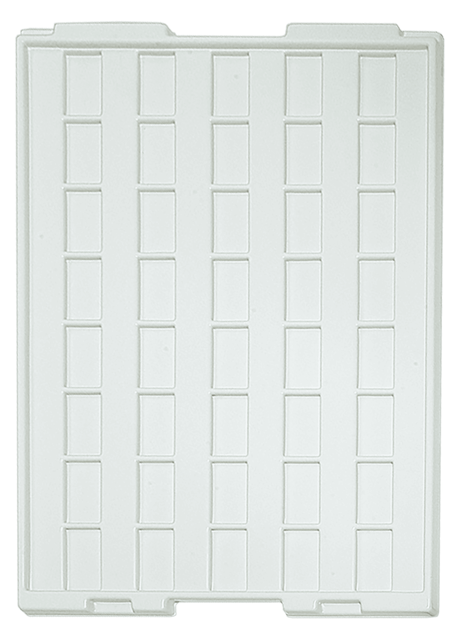Tiefzieheinlage weiß, 32 Nester rechteckig, PS