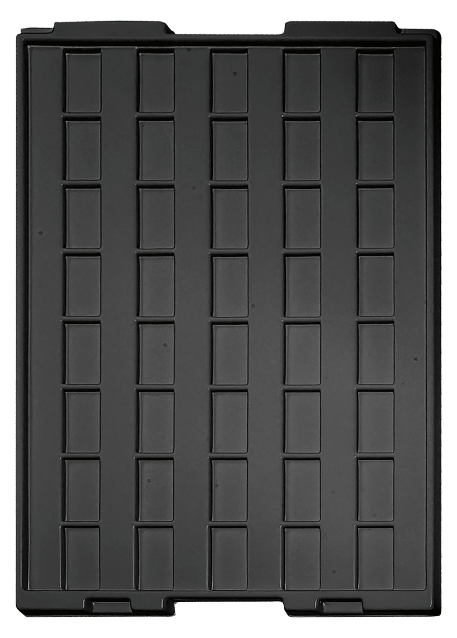 ESD-Tiefzieheinlage schwarz, 32 Nester rechteckig, PS