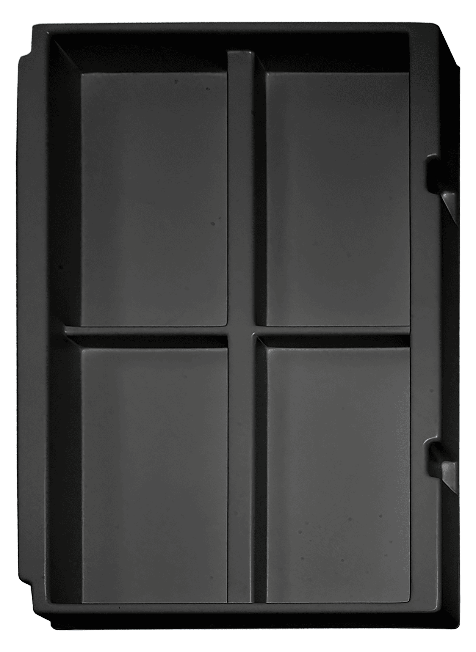 ESD-Tiefzieheinlage schwarz, 4 Nester rechteckig, PS