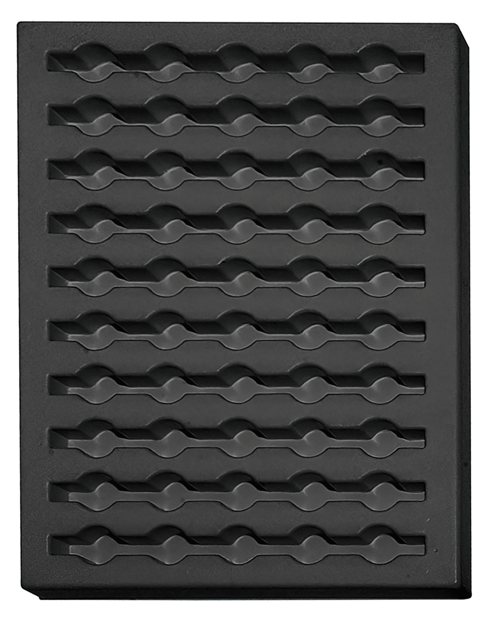 ESD-Tiefzieheinlage schwarz, 50 Nester rund, PS