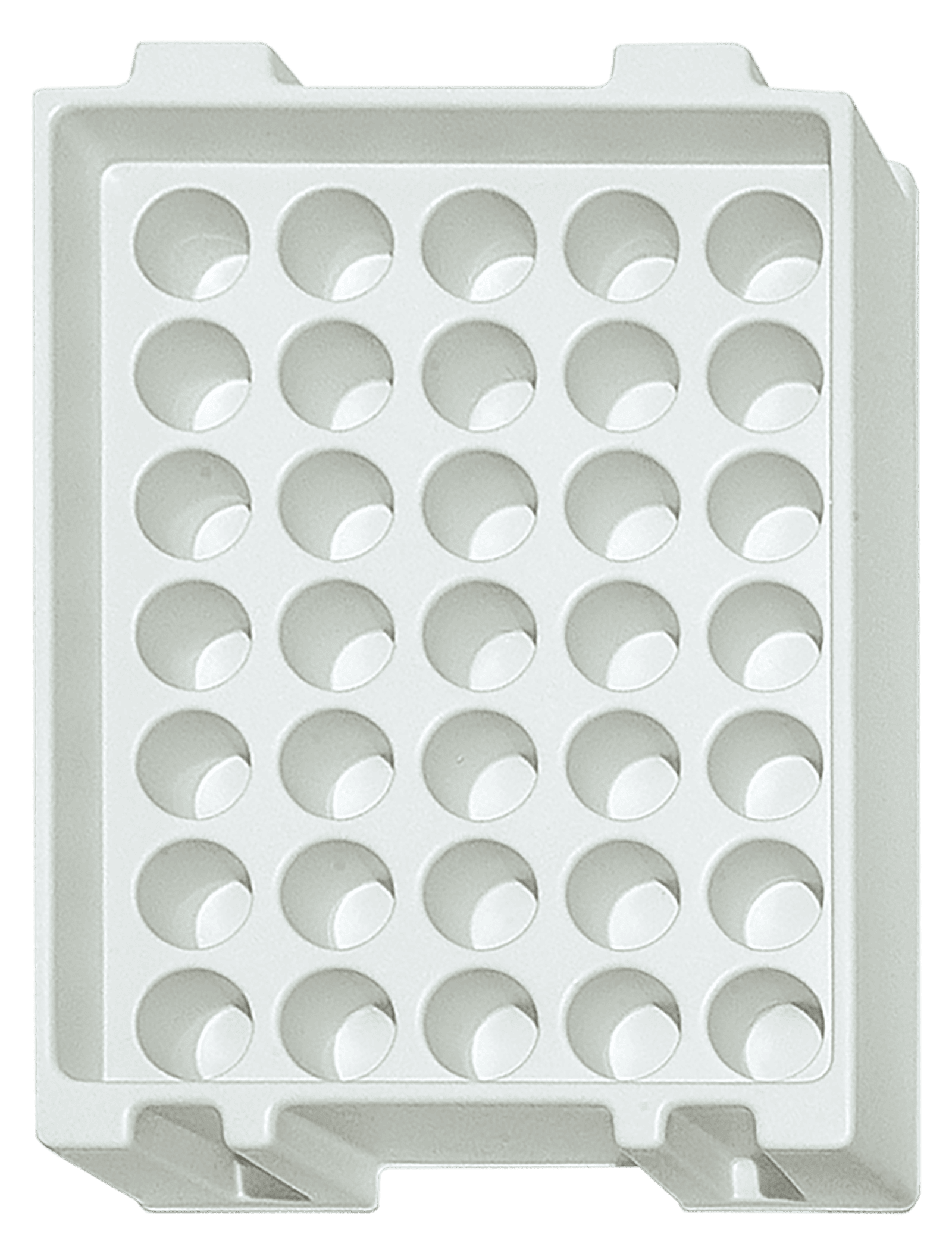 Tiefzieheinlage weiß, 35 Nester rund, PS