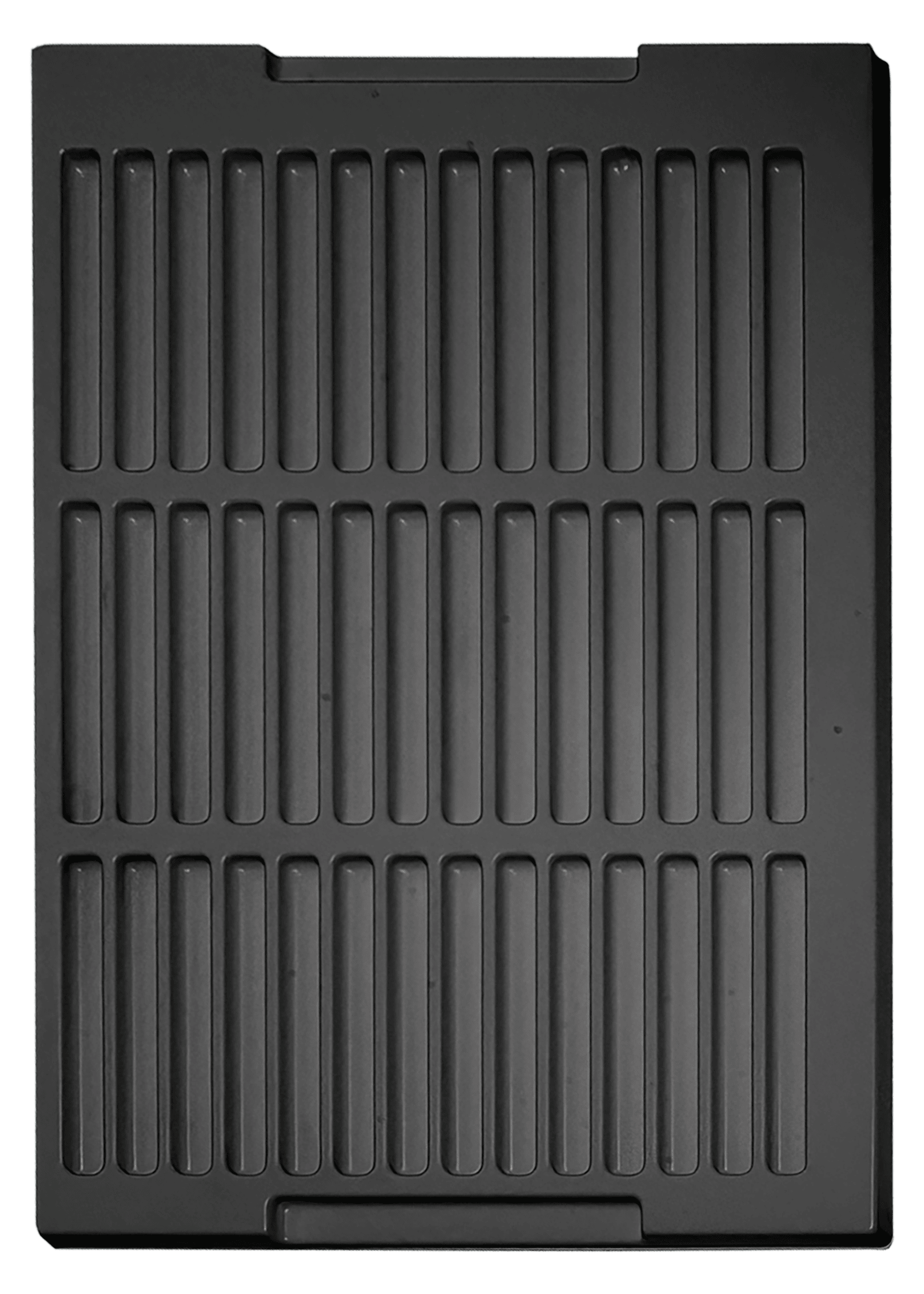ESD-Tiefzieheinlage schwarz, 42 Nester rechteckig, PS