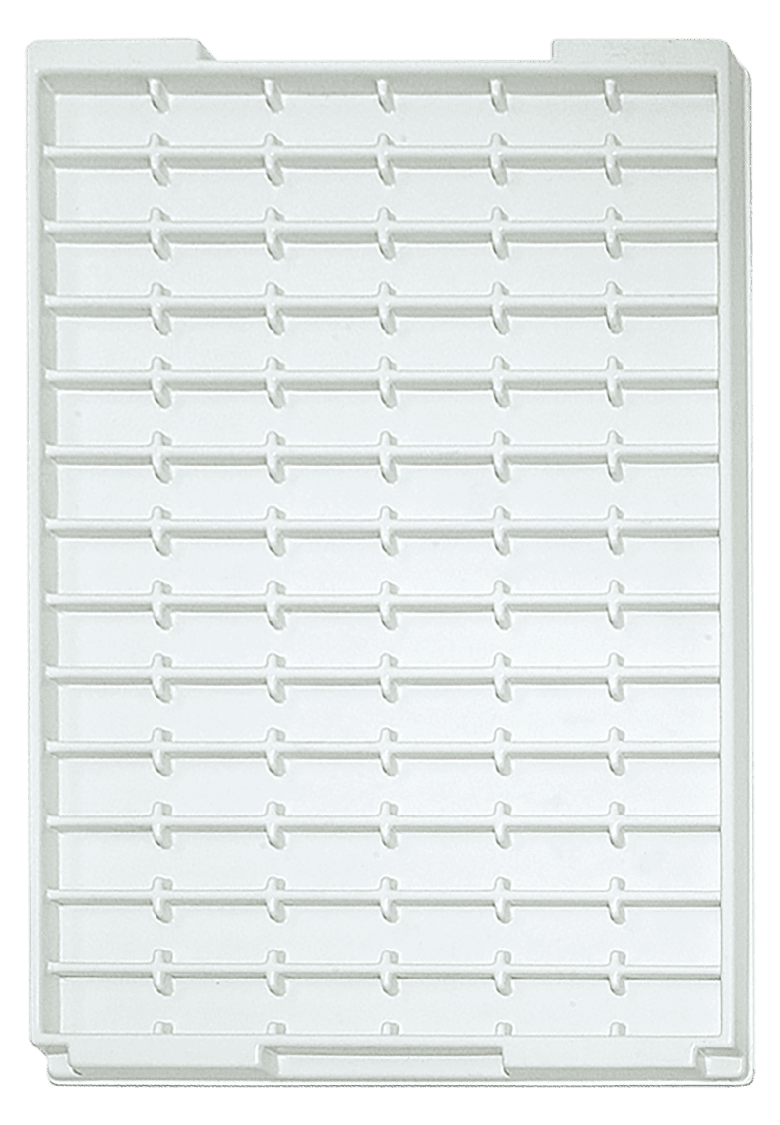 Tiefzieheinlage weiß, 78 Nester rechteckig, PS
