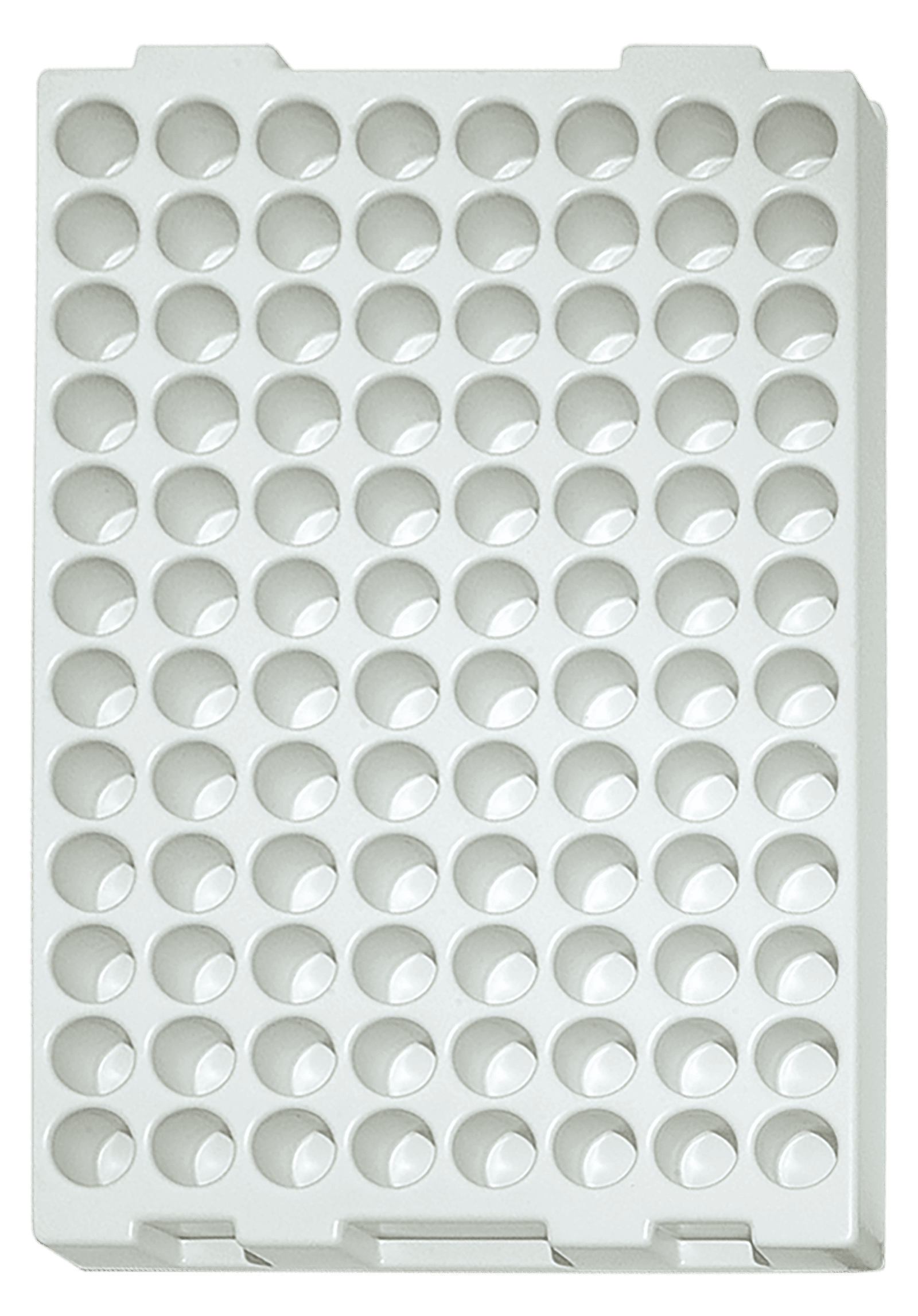 Tiefzieheinlage weiß, 96 Nester rund, PS 