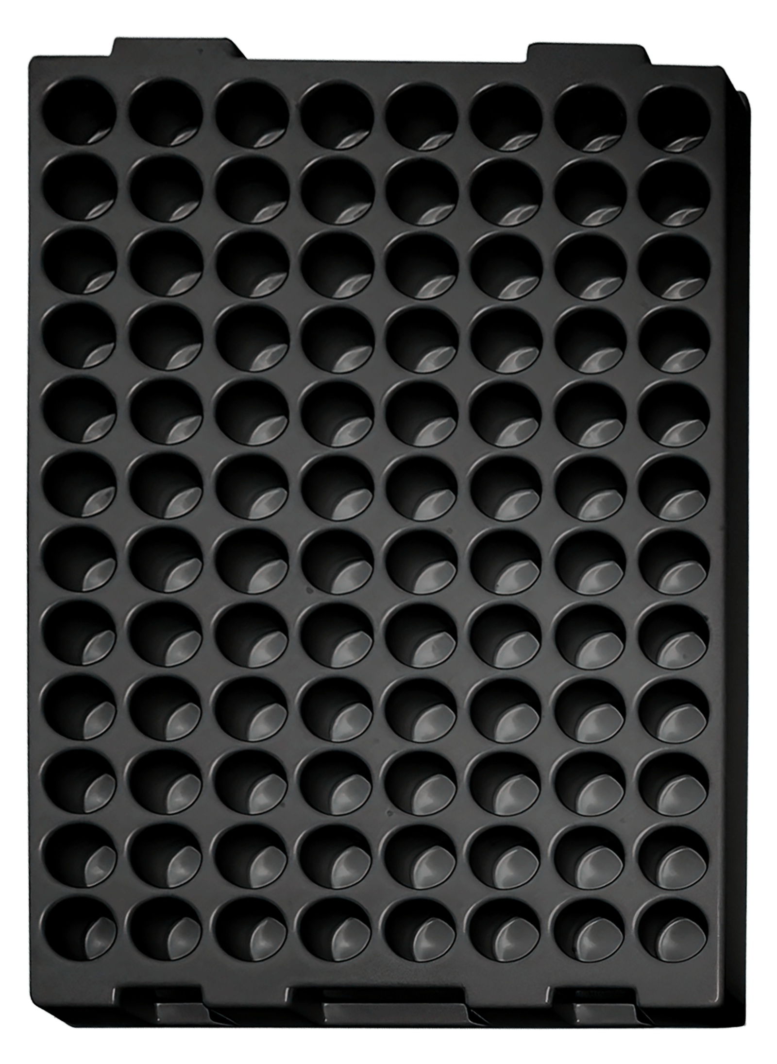 ESD-Tiefzieheinlage schwarz, 96 Nester rund, PS