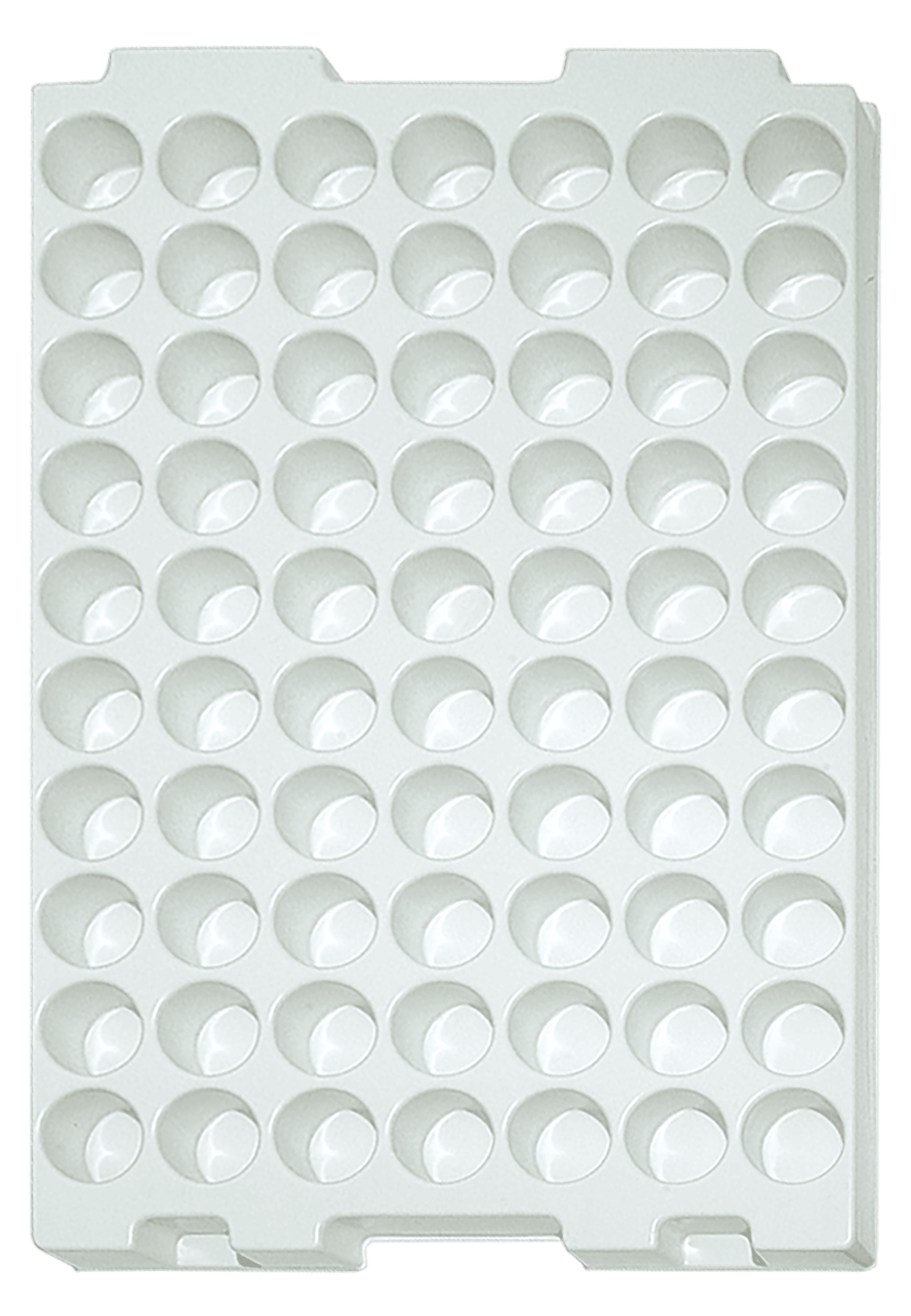 Tiefzieheinlage weiß, 70 Nester rund, PS 