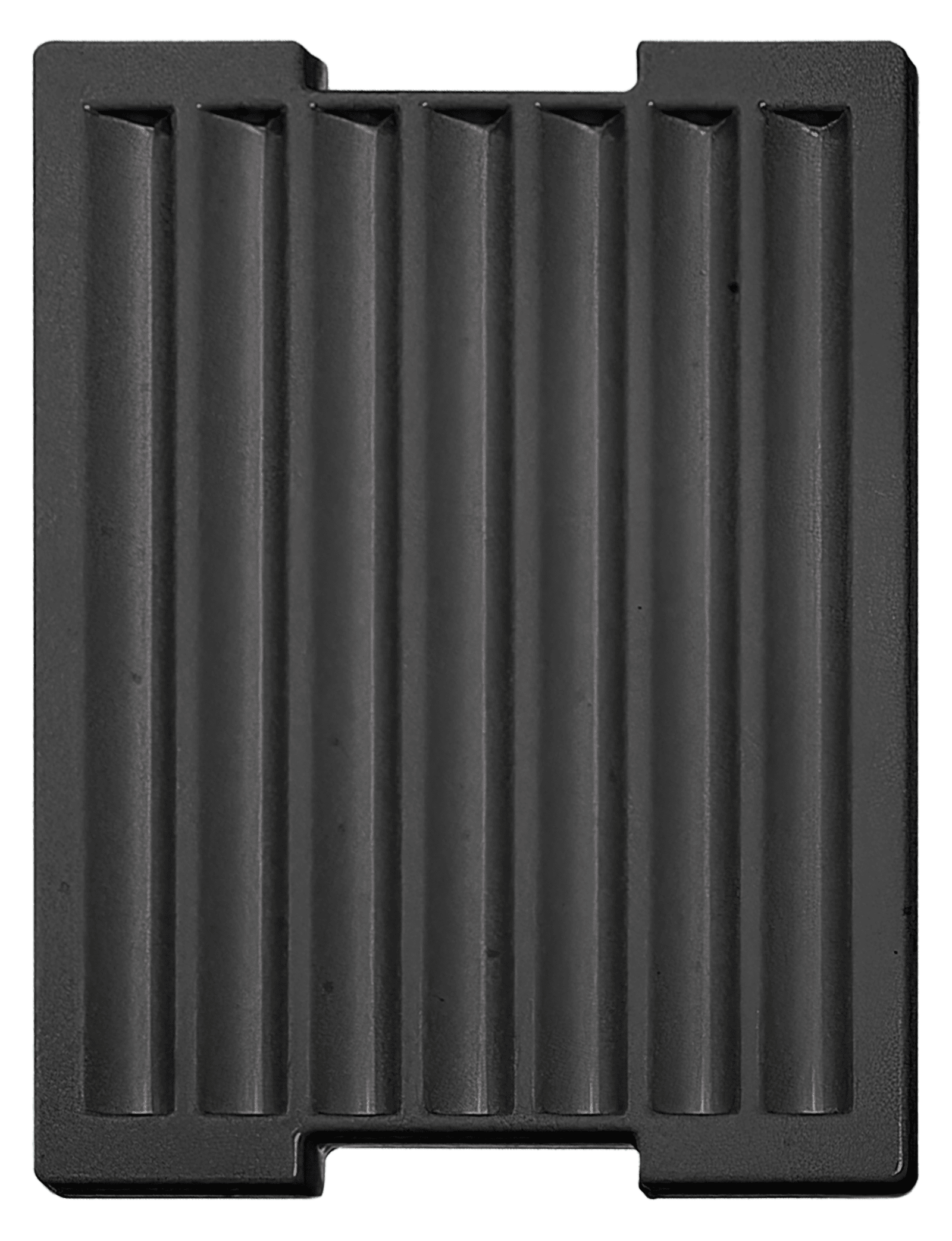 ESD-Tiefzieheinlage schwarz, 7 Rillen, PS 