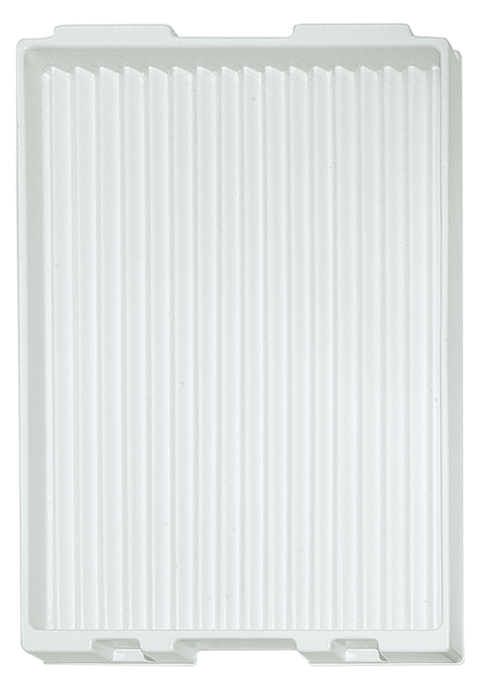 Tiefzieheinlage weiß, 16 Rillen PS 