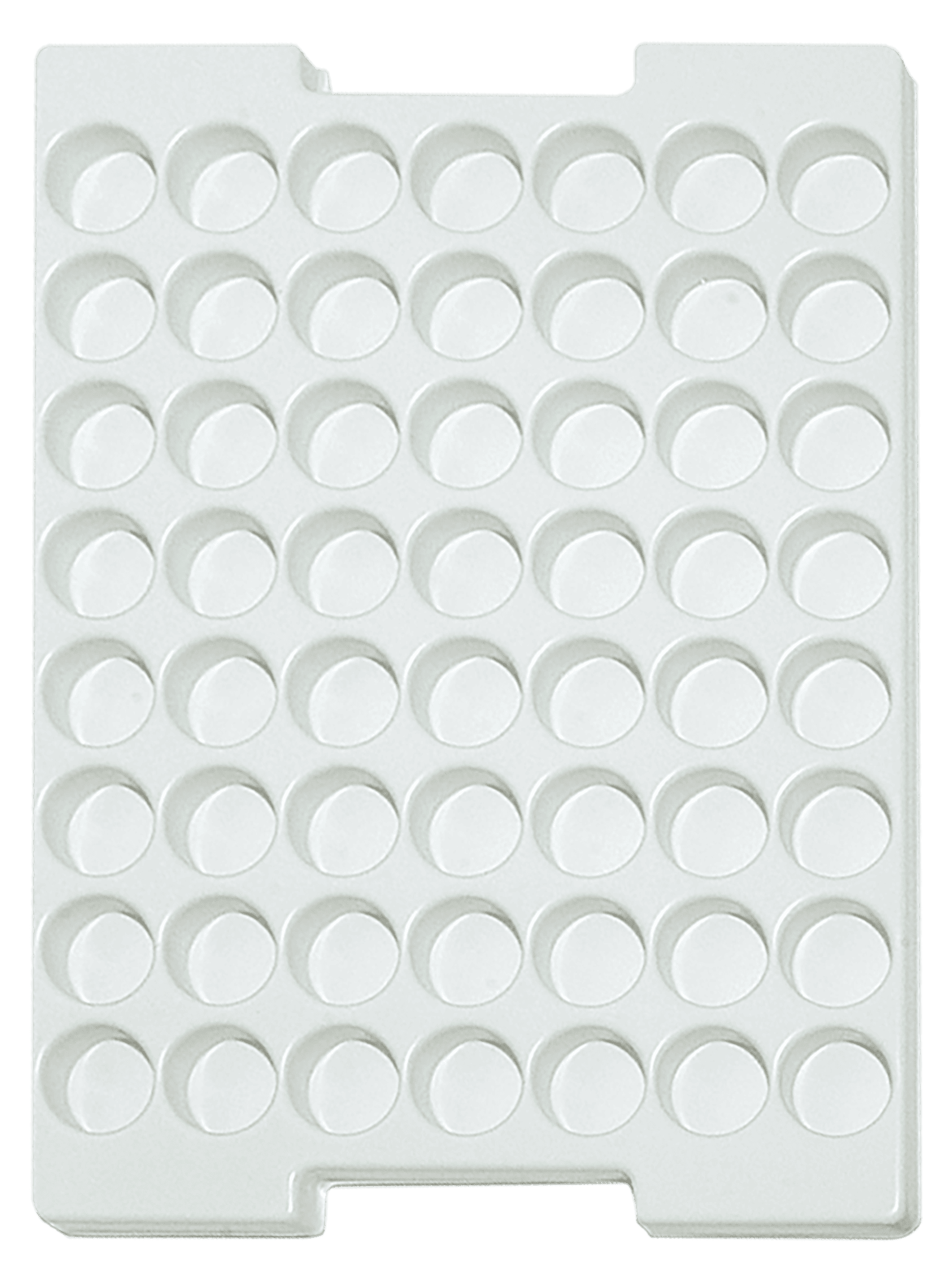 Tiefzieheinlage weiß, 56 Nester rund, PS