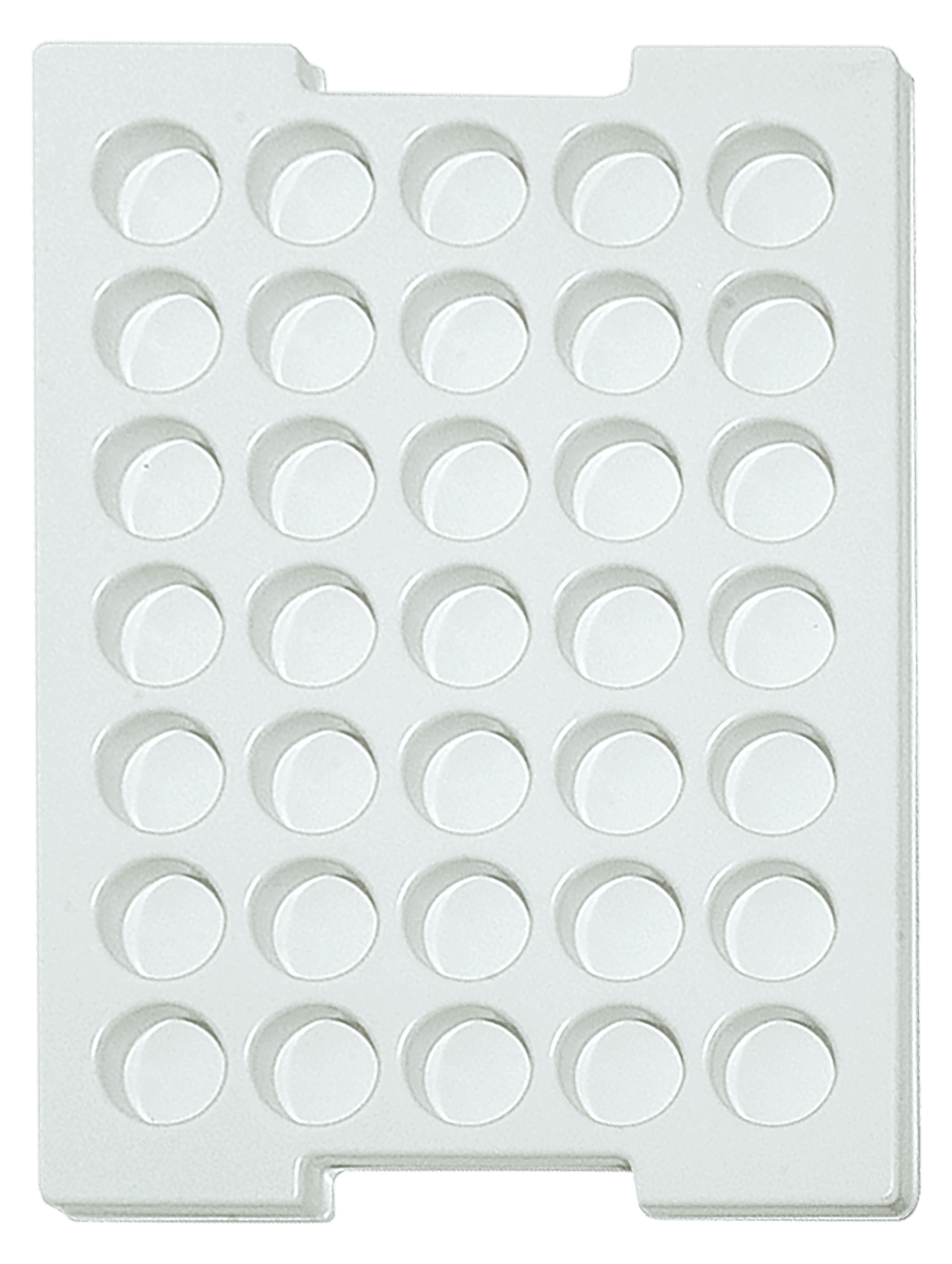 Tiefzieheinlage weiß, 35 Nester rund, PS