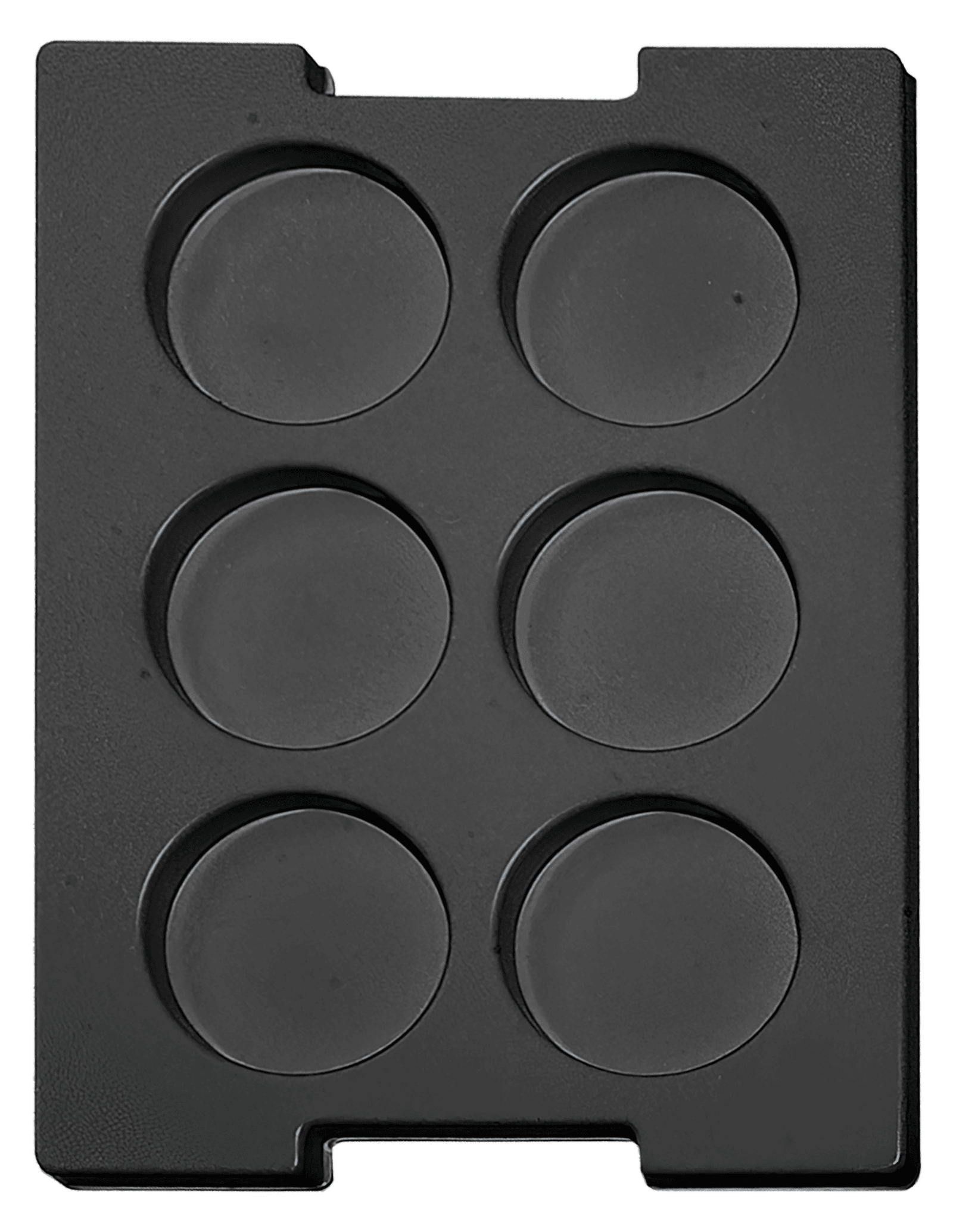 ESD-Tiefzieheinlage schwarz, 6 Nester, runde Form, PS