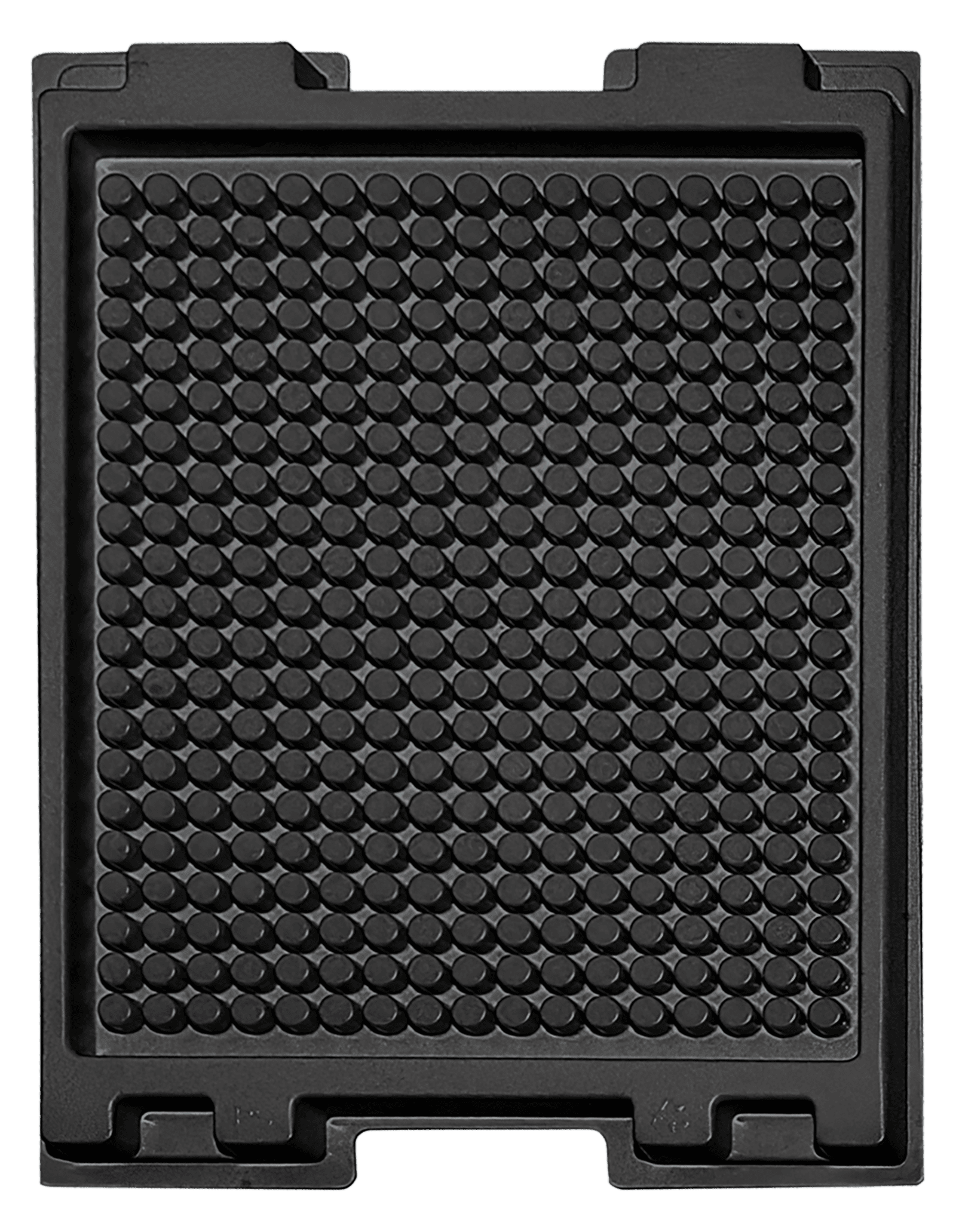 ESD-Tiefzieheinlage schwarz, 320 Nester rund, PS 