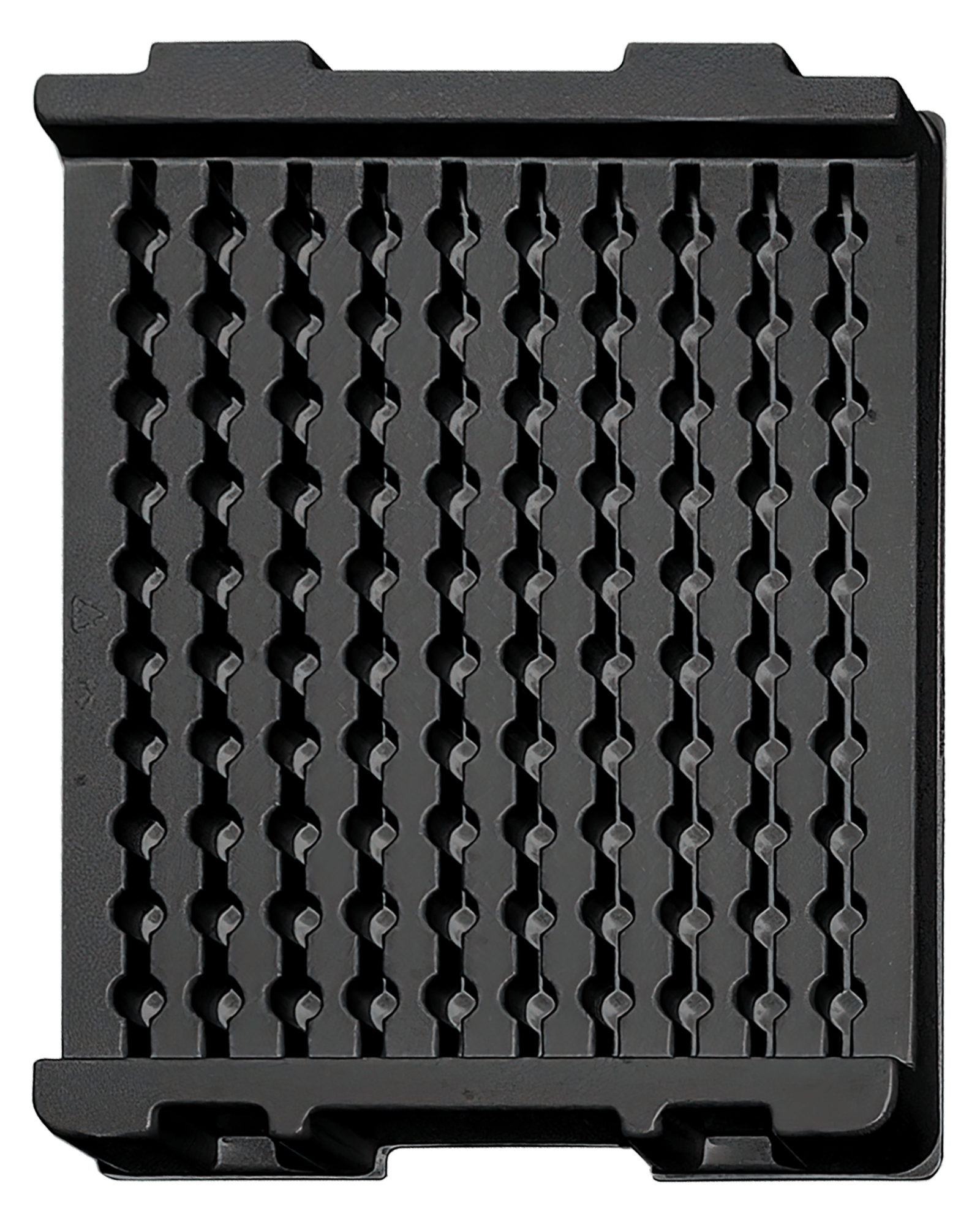 ESD-Tiefzieheinlage schwarz, 100 Nester rund, PS