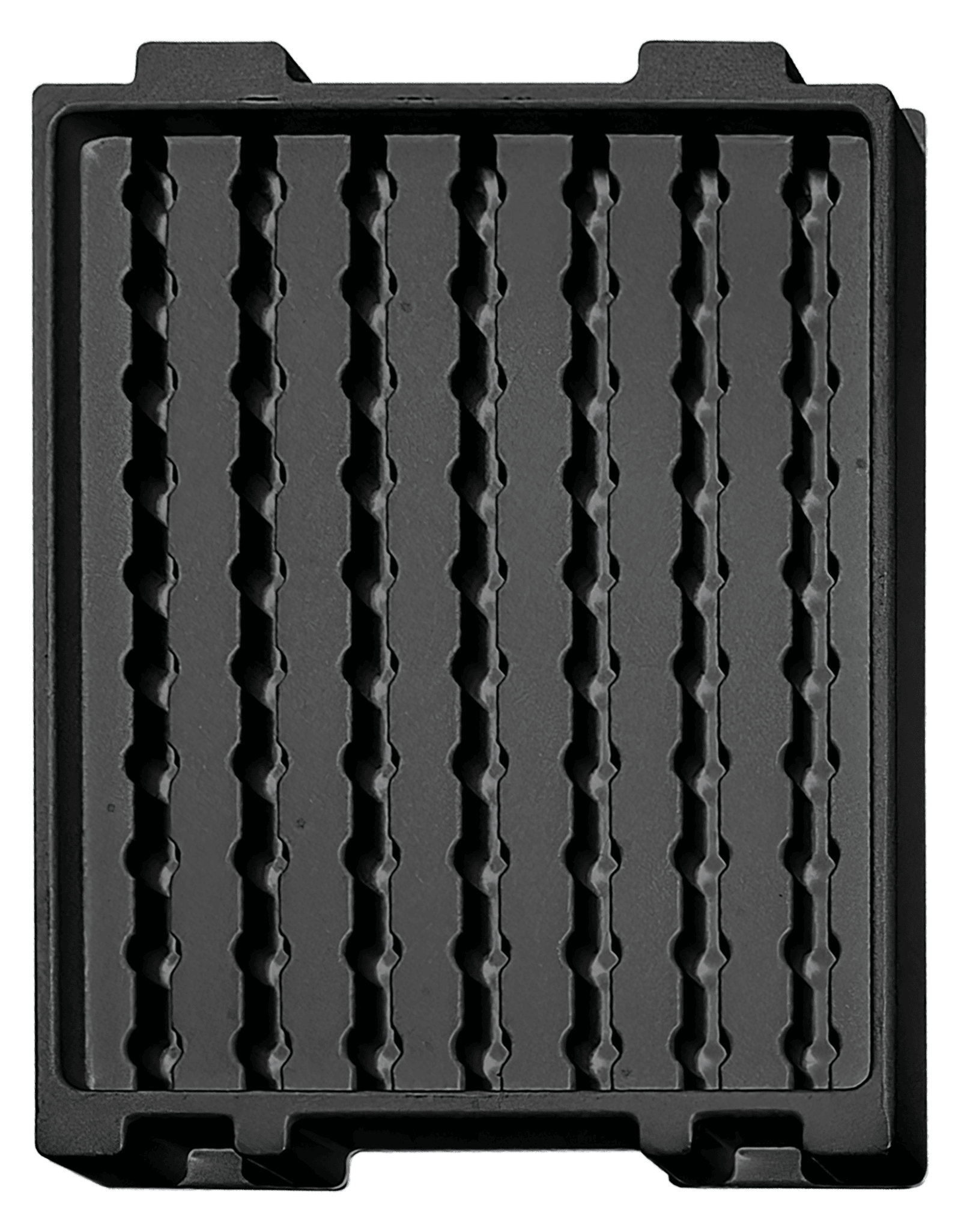 ESD-Tiefzieheinlage schwarz, 70 Nester rund, PS