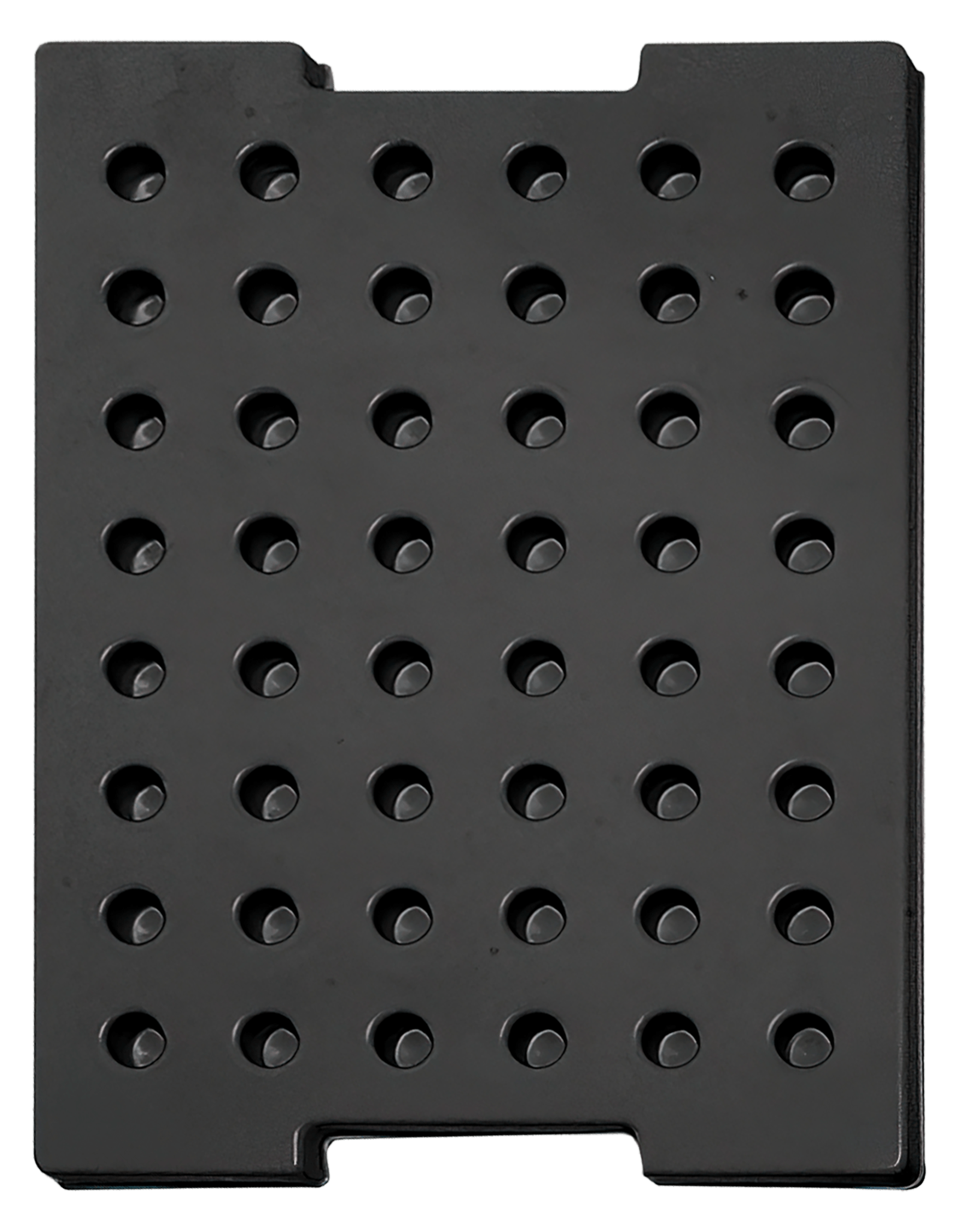 ESD-Tiefzieheinlage schwarz, 48 Nester rund, PS 