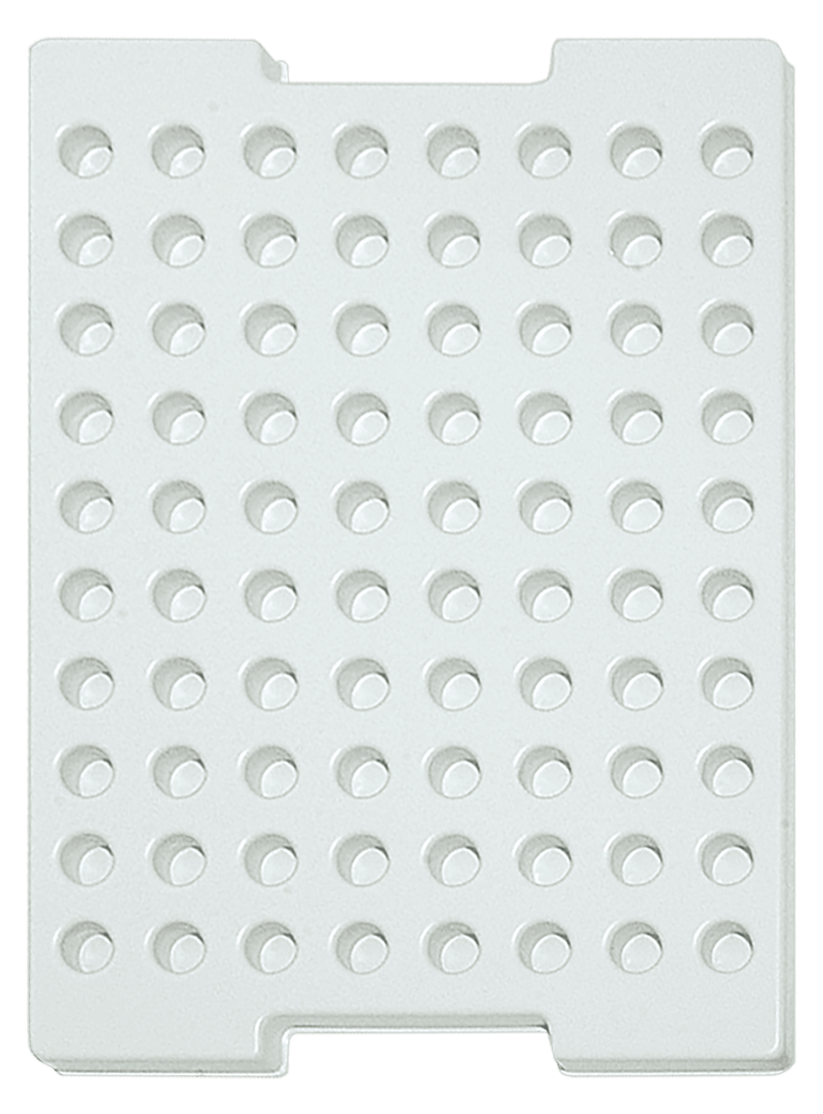 Tiefzieheinlage weiß, 80 Nester rund, PS