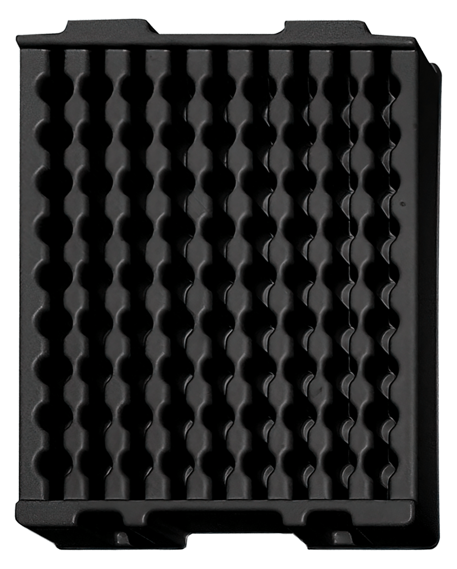 ESD-Tiefzieheinlage schwarz, 81 Nester rund, PS