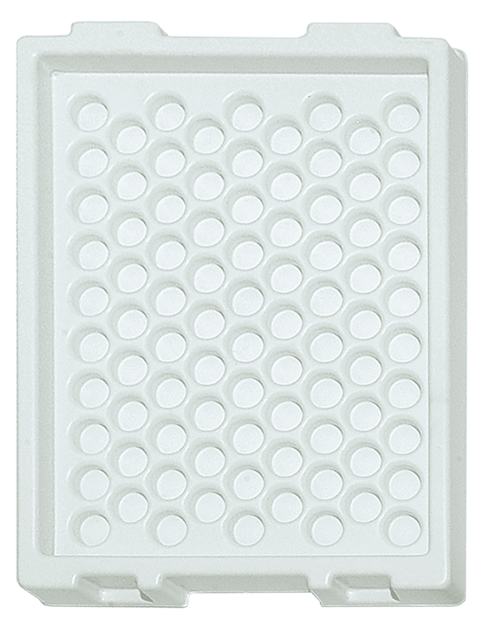Tiefzieheinlage weiß, 86 Nester rund, PS