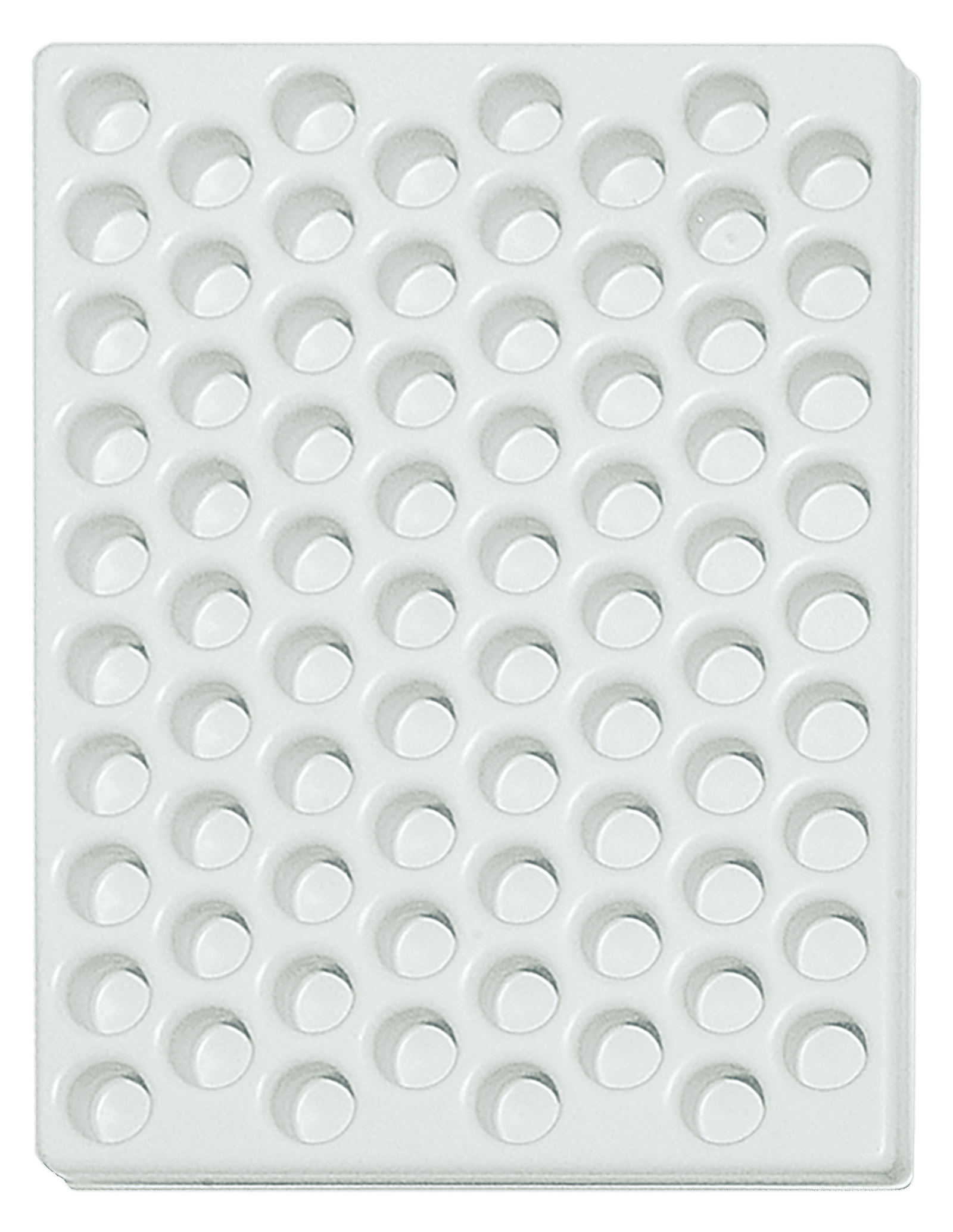 Tiefzieheinlage weiß, 76 Nester rund, PS 