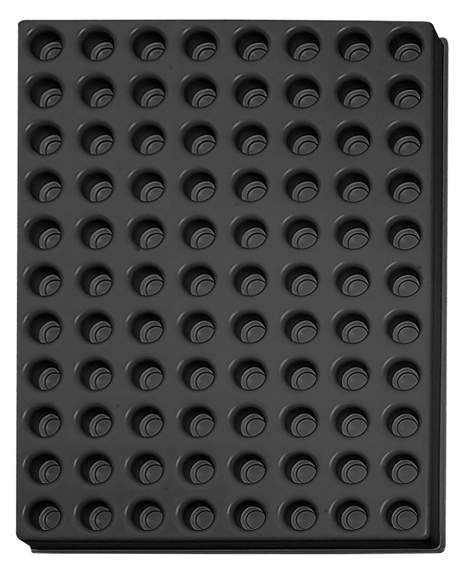 ESD-Tiefzieheinlage schwarz, 88 Nester rund, PS