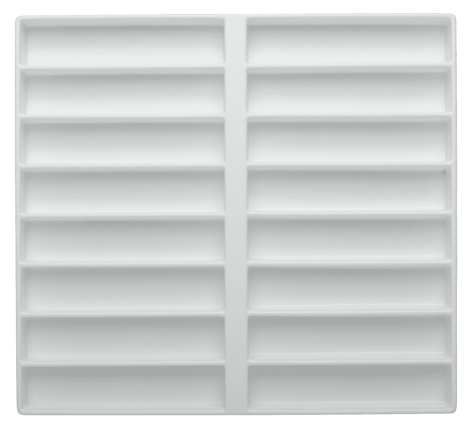 Tiefzieheinlage weiß, 16 Nester rechteckig, PS 