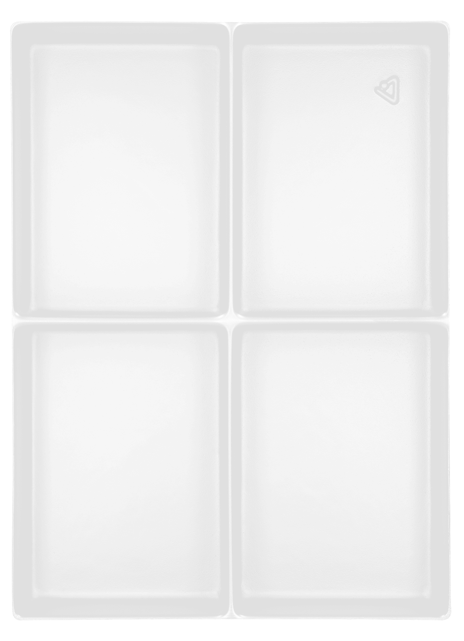 Tiefzieheinlage weiß, 4 Kavitäten rechteckig, PS 